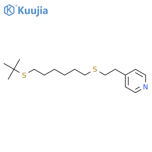 Pyridine, 4-[2-[[6-[(1,1-dimethylethyl)thio]hexyl]thio]ethyl]- structure