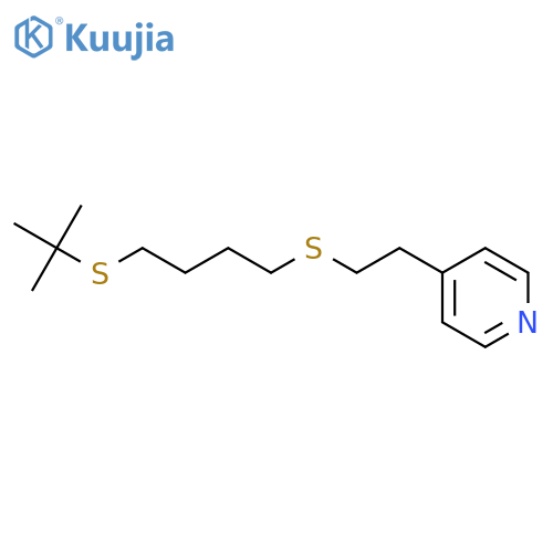 Pyridine, 4-[2-[[4-[(1,1-dimethylethyl)thio]butyl]thio]ethyl]- structure