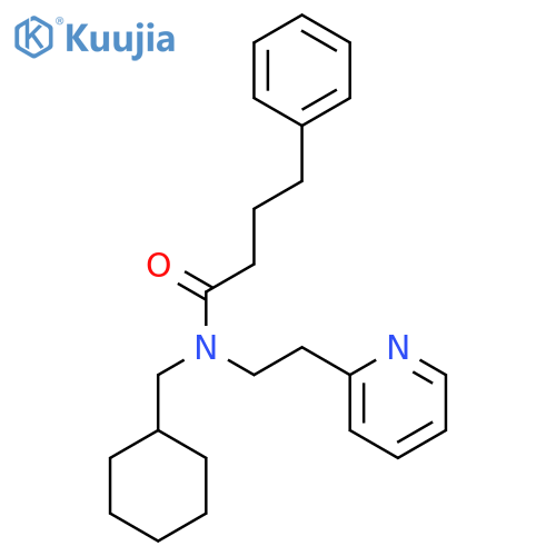 Benzenebutanamide, N-(cyclohexylmethyl)-N-[2-(2-pyridinyl)ethyl]- structure