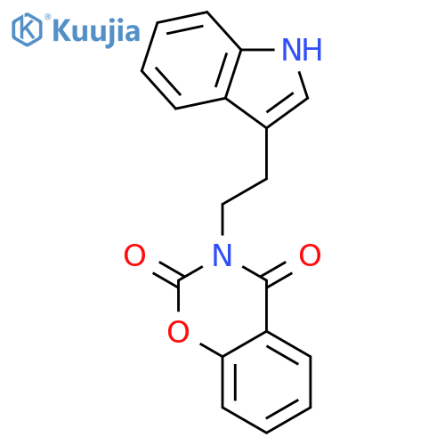 2H-1,3-Benzoxazine-2,4(3H)-dione, 3-[2-(1H-indol-3-yl)ethyl]- structure
