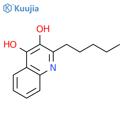 3,4-QUINOLINEDIOL, 2-PENTYL- structure