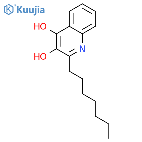 2-Heptyl-3,4-quinolinediol structure