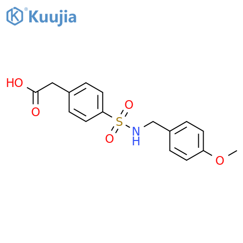 Benzeneacetic acid, 4-[[[(4-methoxyphenyl)methyl]amino]sulfonyl]- structure