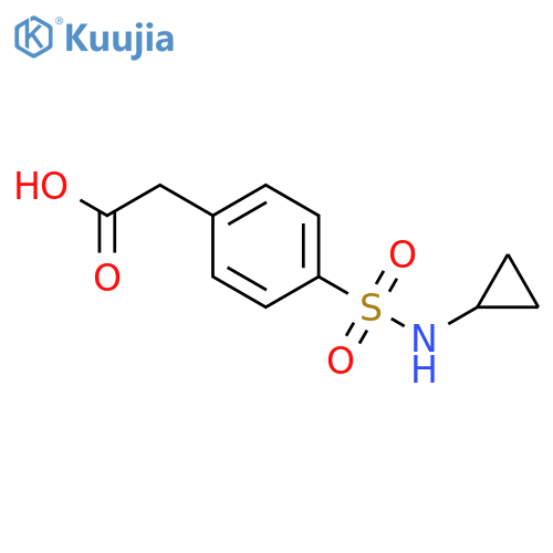 2-4-(cyclopropylsulfamoyl)phenylacetic acid structure