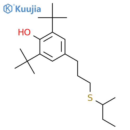 PHENOL, 2,6-BIS(1,1-DIMETHYLETHYL)-4-[3-[(1-METHYLPROPYL)THIO]PROPYL]- structure