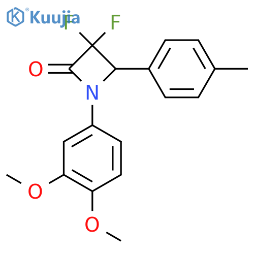 1-(3,4-Dimethoxyphenyl)-3,3-difluoro-4-(4-methylphenyl)azetidin-2-one structure