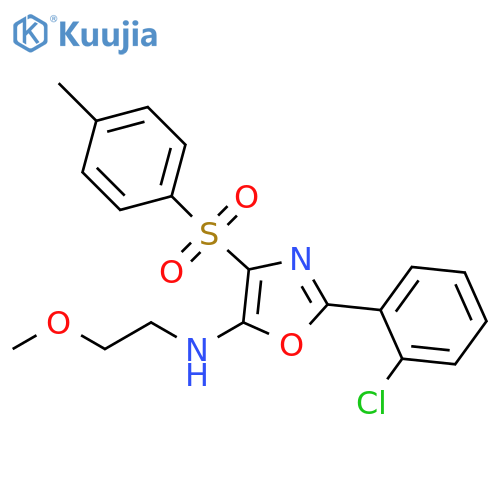 2-(2-chlorophenyl)-N-(2-methoxyethyl)-4-(4-methylbenzenesulfonyl)-1,3-oxazol-5-amine structure