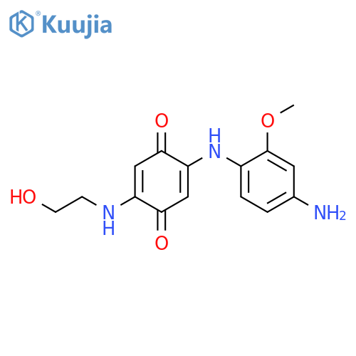 2-[(4-amino-2-methoxyphenyl)amino]-5-[(2-hydroxyethyl)amino]-2,5-cyclohexa-2,5-diene-1,4-dione structure