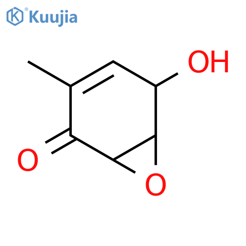 (1R,5R,6R)-5-hydroxy-3-methyl-7-oxabicyclo[4.1.0]hept-3-en-2-one structure