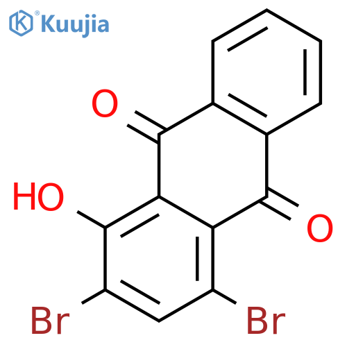 9,10-ANTHRACENEDIONE, 2,4-DIBROMO-1-HYDROXY- structure