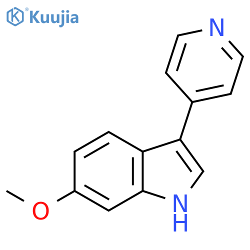 1H-Indole, 6-methoxy-3-(4-pyridinyl)- structure