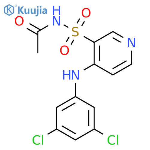 N-({4-[(3,5-dichlorophenyl)amino]pyridin-3-yl}sulfonyl)acetamide structure