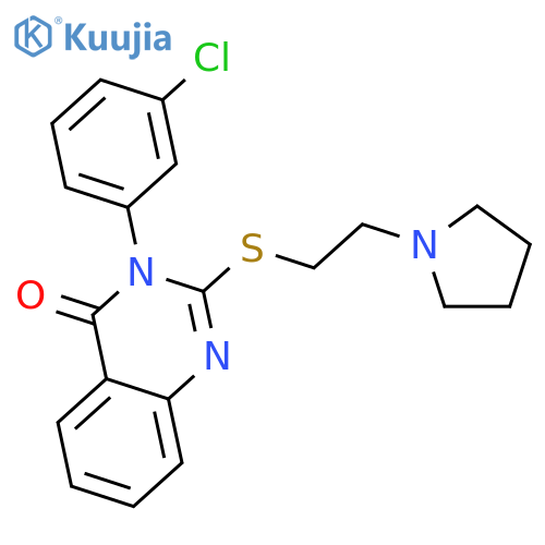 4(3H)-Quinazolinone, 3-(3-chlorophenyl)-2-[[2-(1-pyrrolidinyl)ethyl]thio]- structure