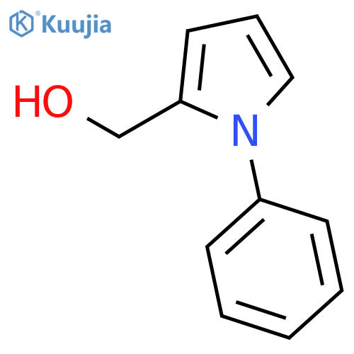 (1-phenylpyrrol-2-yl)methanol structure