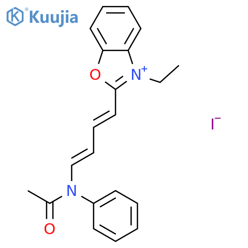 Benzoxazolium,2-[4-(acetylphenylamino)-1,3-butadien-1-yl]-3-ethyl-, iodide (1:1) structure