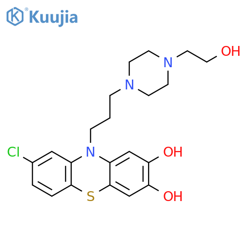 10H-Phenothiazine-2,3-diol,8-chloro-10-[3-[4-(2-hydroxyethyl)-1-piperazinyl]propyl]- structure