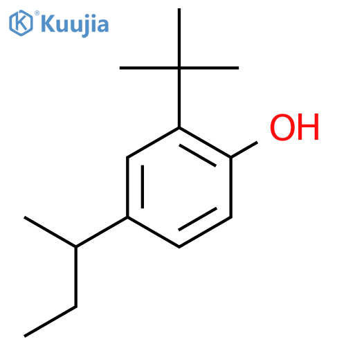 Phenol,2-(1,1-dimethylethyl)-4-(1-methylpropyl)- structure