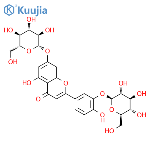 4H-1-Benzopyran-4-one,7-(b-D-glucopyranosyloxy)-2-[3-(b-D-glucopyranosyloxy)-4-hydroxyphenyl]-5-hydroxy- structure