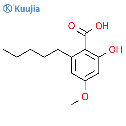 Benzoic acid, 2-hydroxy-4-methoxy-6-pentyl- structure