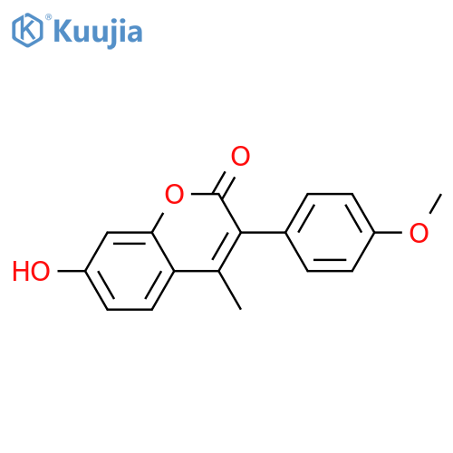 7-hydroxy-3-(4-methoxyphenyl)-4-methyl-2H-chromen-2-one structure
