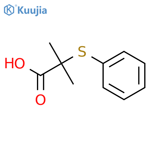2-methyl-2-(phenylsulfanyl)propanoic acid structure
