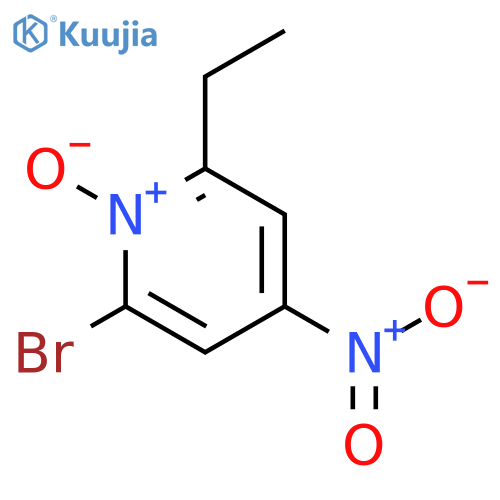Pyridine, 2-bromo-6-ethyl-4-nitro-, 1-oxide structure