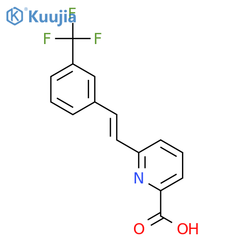 2-PYRIDINECARBOXYLIC ACID, 6-[2-[3-(TRIFLUOROMETHYL)PHENYL]ETHENYL]- structure