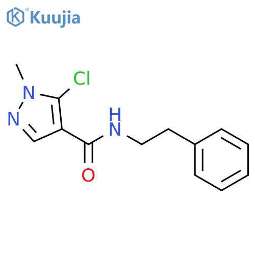 1H-Pyrazole-4-carboxamide, 5-chloro-1-methyl-N-(2-phenylethyl)- structure