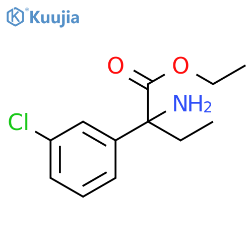 Benzeneacetic acid, α-amino-3-chloro-α-ethyl-, ethyl ester structure
