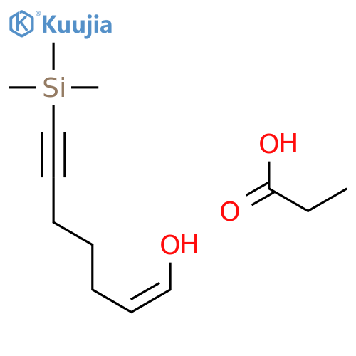 1-HEPTEN-6-YN-1-OL, 7-(TRIMETHYLSILYL)-, PROPANOATE, (1Z)- structure