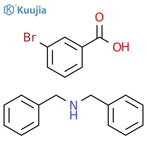 Benzoic acid, 3-bromo-, compd. withN-(phenylmethyl)benzenemethanamine (1:1) structure
