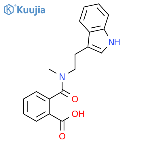 BENZOIC ACID, 2-[[[2-(1H-INDOL-3-YL)ETHYL]METHYLAMINO]CARBONYL]- structure
