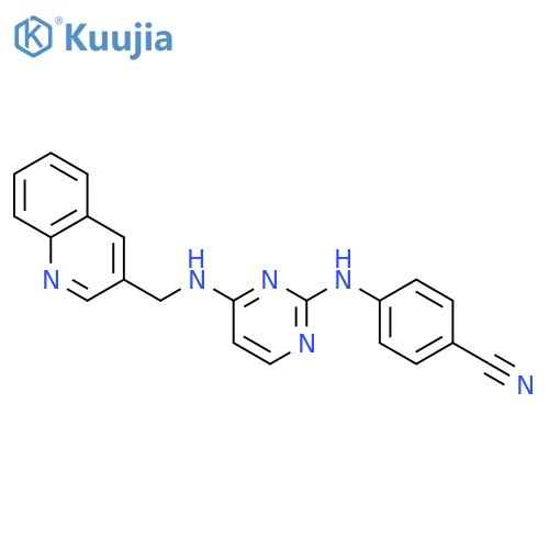 BENZONITRILE, 4-[[4-[(3-QUINOLINYLMETHYL)AMINO]-2-PYRIMIDINYL]AMINO]- structure