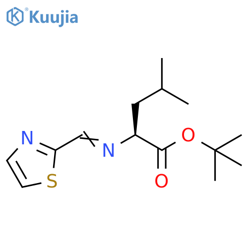 Leucine, N-(2-thiazolylmethylene)-, 1,1-dimethylethyl ester structure