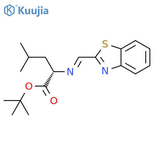 Leucine, N-(2-benzothiazolylmethylene)-, 1,1-dimethylethyl ester structure