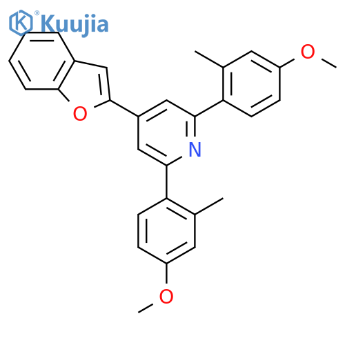 Pyridine, 4-(2-benzofuranyl)-2,6-bis(4-methoxy-2-methylphenyl)- structure