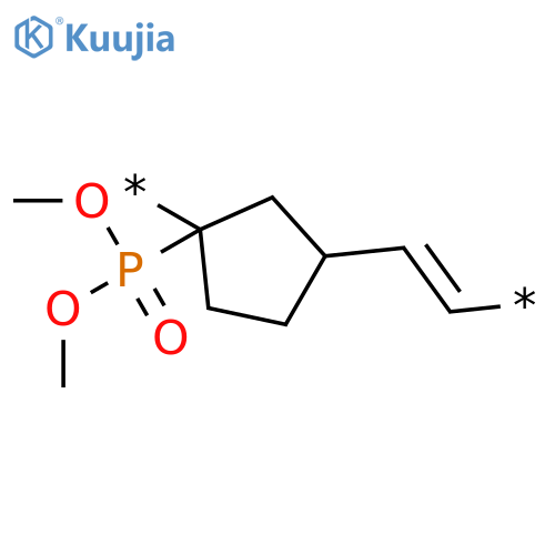 Poly[[(dimethoxyphosphinyl)-1,3-cyclopentanediyl]-1,2-ethenediyl] structure