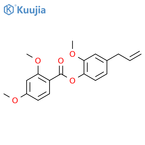 Benzoic acid, 2,4-dimethoxy-, 2-methoxy-4-(2-propenyl)phenyl ester structure
