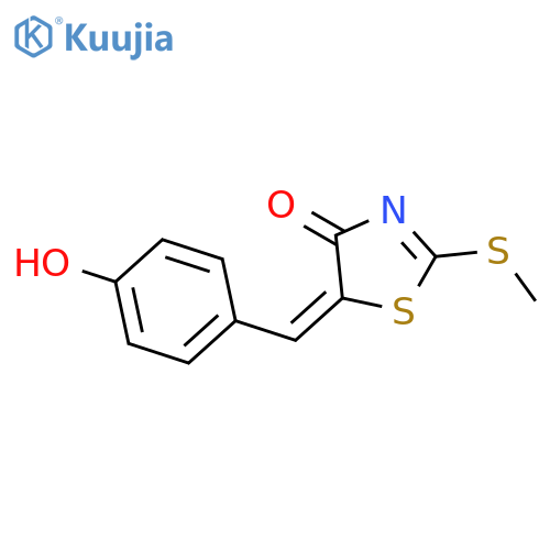 4(5H)-Thiazolone, 5-[(4-hydroxyphenyl)methylene]-2-(methylthio)-, (5Z)- structure