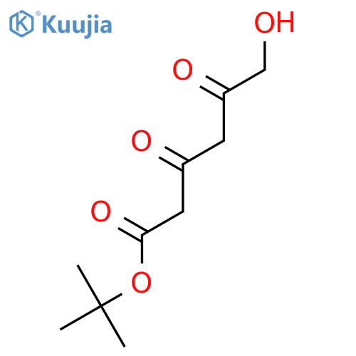 Hexanoic acid, 6-hydroxy-3,5-dioxo-, 1,1-dimethylethyl ester structure