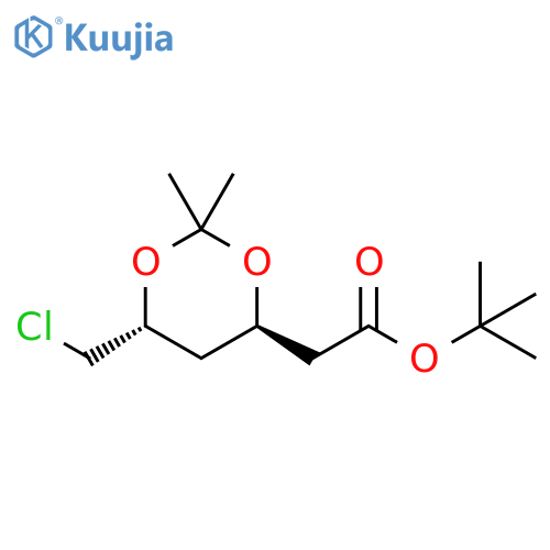 tert-Butyl 2-((4R,6R)-6-(chloromethyl)-2,2-dimethyl-1.3-dioxan-4-yl)acetate structure