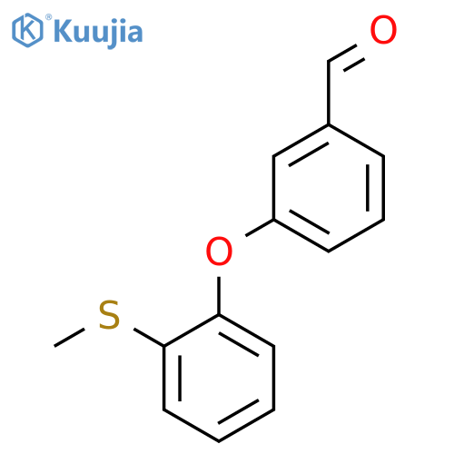 Benzaldehyde, 3-[2-(methylthio)phenoxy]- structure