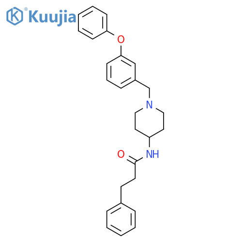 BENZENEPROPANAMIDE, N-[1-[(3-PHENOXYPHENYL)METHYL]-4-PIPERIDINYL]- structure