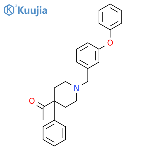 Ethanone, 1-[1-[(3-phenoxyphenyl)methyl]-4-phenyl-4-piperidinyl]- structure
