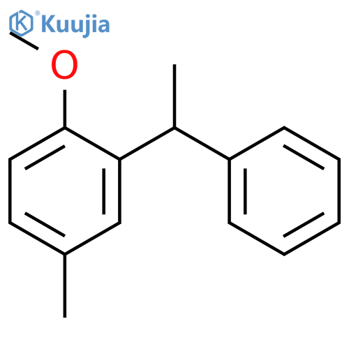 Benzene, 1-methoxy-4-methyl-2-(1-phenylethyl)- structure