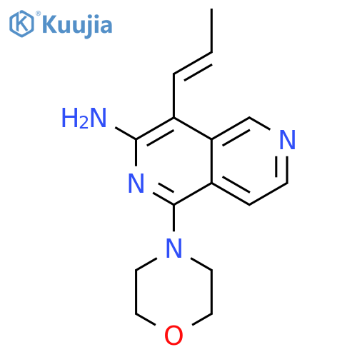 2,6-NAPHTHYRIDIN-3-AMINE, 1-(4-MORPHOLINYL)-4-(1-PROPENYL)- structure