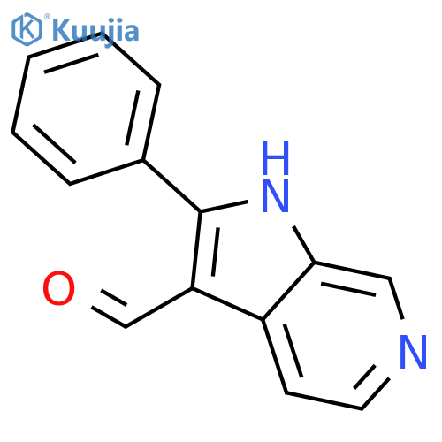 1H-Pyrrolo[2,3-c]pyridine-3-carboxaldehyde, 2-phenyl- structure