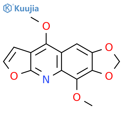 1,3-Dioxolo[4,5-g]furo[2,3-b]quinoline,4,9-dimethoxy- structure