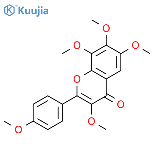 4H-1-Benzopyran-4-one,3,6,7,8-tetramethoxy-2-(4-methoxyphenyl)- structure