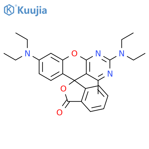 SPIRO[5H-[1]BENZOPYRANO[2,3-D]PYRIMIDINE-5,1'(3'H)-ISOBENZOFURAN]-3'-ONE, 2,8-BIS(DIETHYLAMINO)-4-METHYL- structure